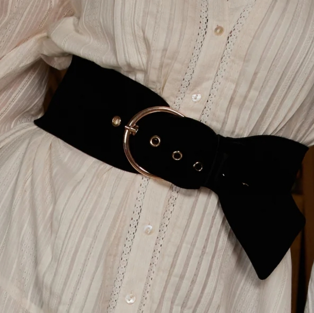 LOVESTRENGTH Austen Tan Suede Waist Belt In Genuine Leather. Size M/L - Picture 12 of 14
